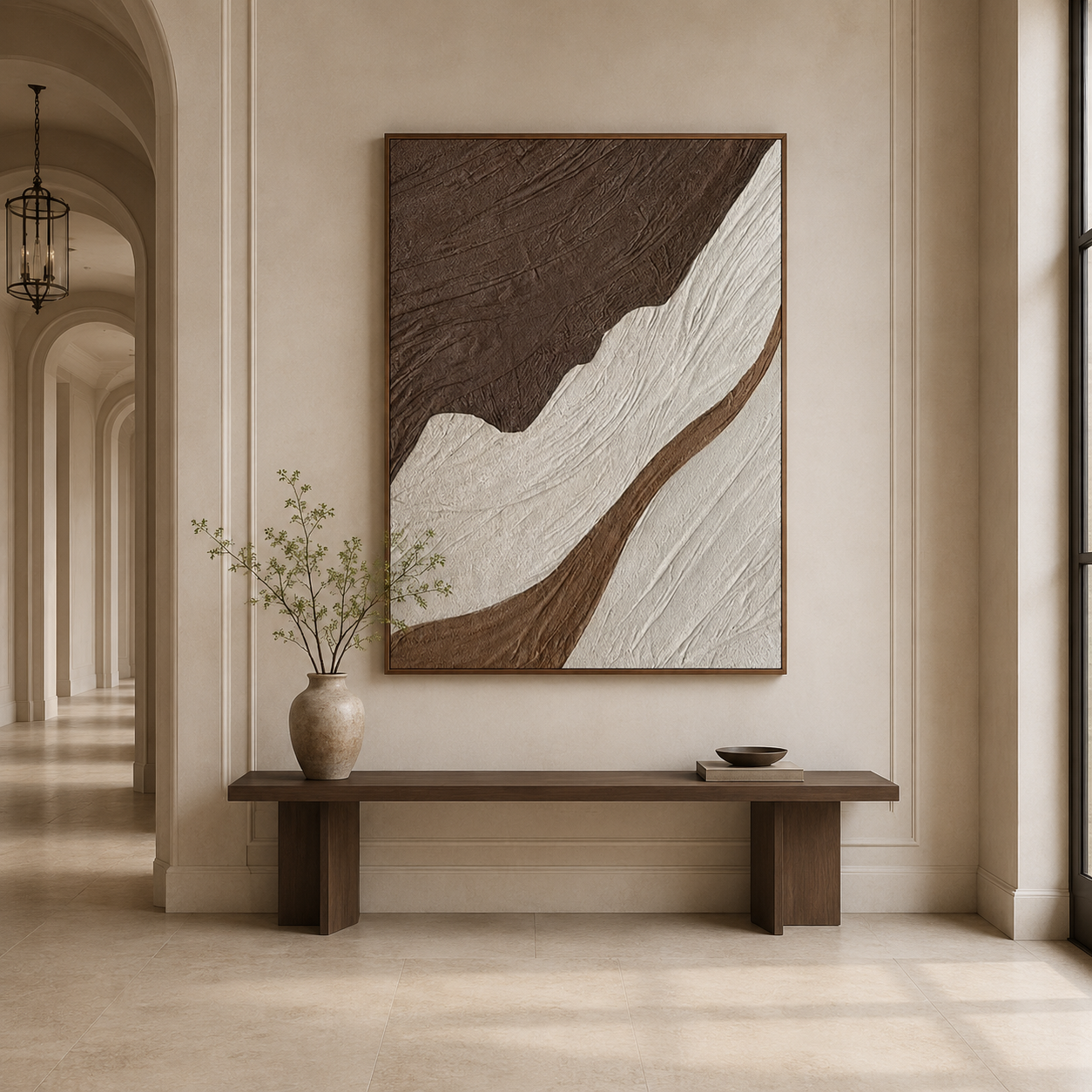 Earthtone Abstract Textured Painting #Kiss 62