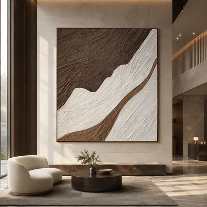 Earthtone Abstract Textured Painting #Kiss 62