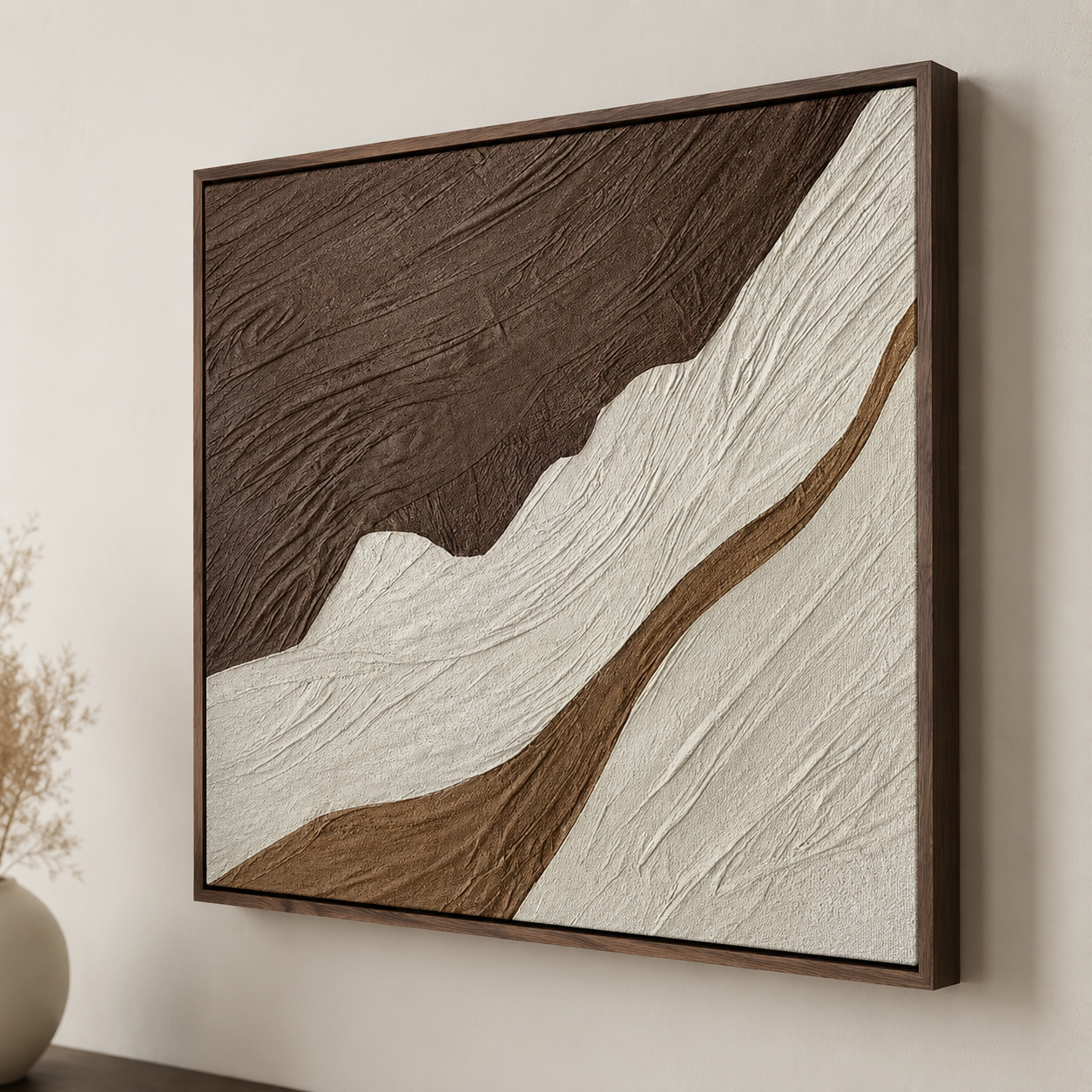 Earthtone Abstract Textured Painting #Kiss 62