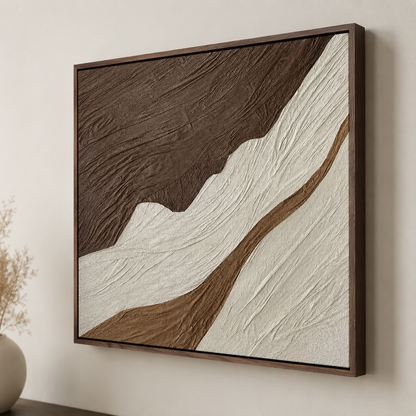 Earthtone Abstract Textured Painting #Kiss 62