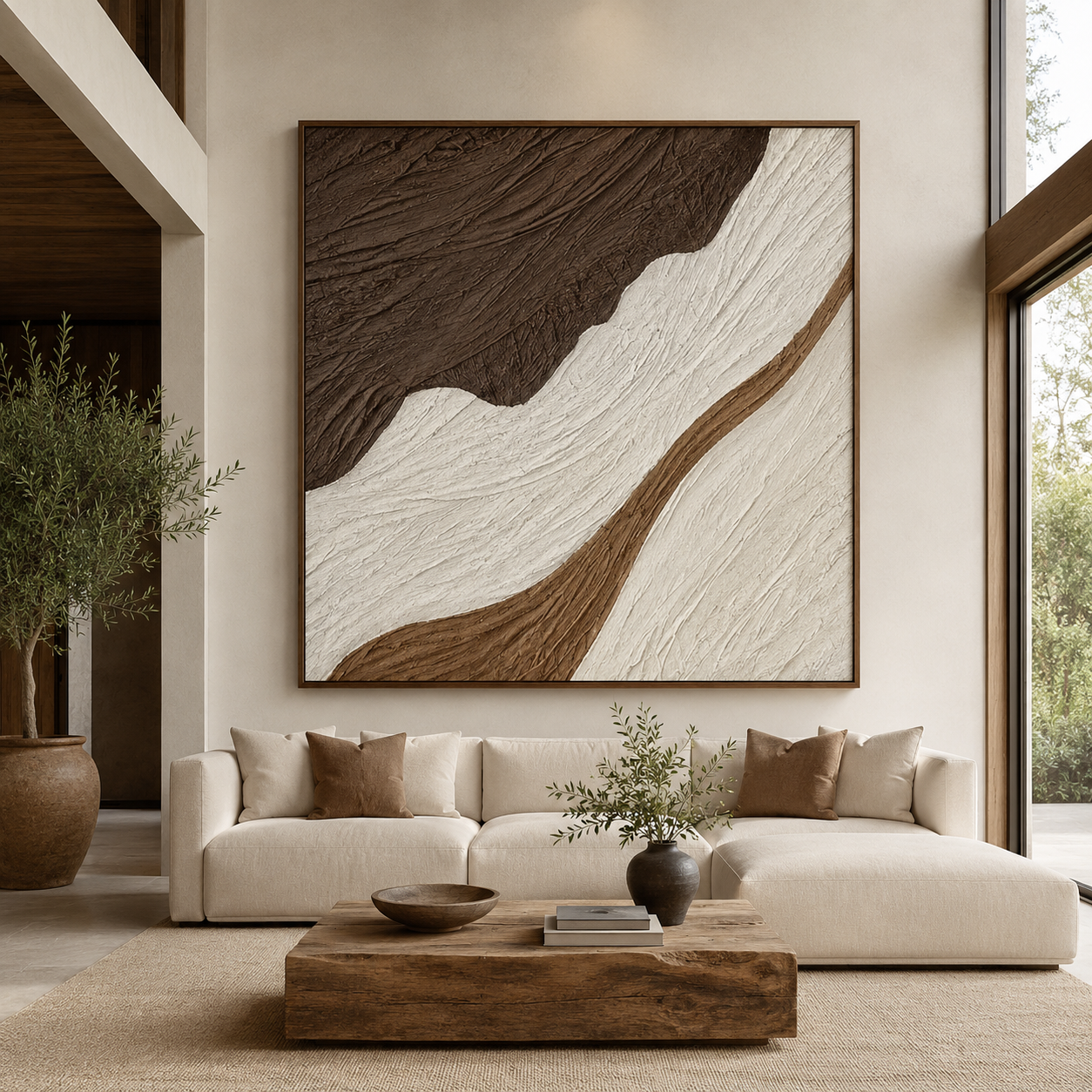 Earthtone Abstract Textured Painting #Kiss 62