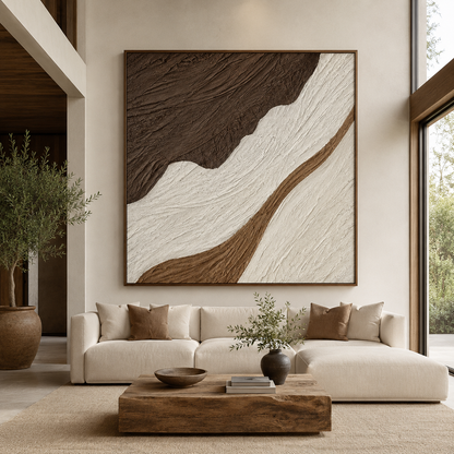 Earthtone Abstract Textured Painting #Kiss 62