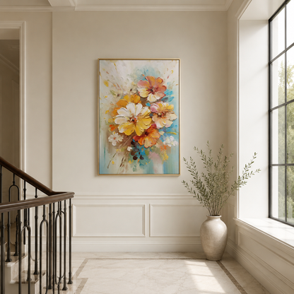 Pastel Floral Textured Painting #Kiss 63