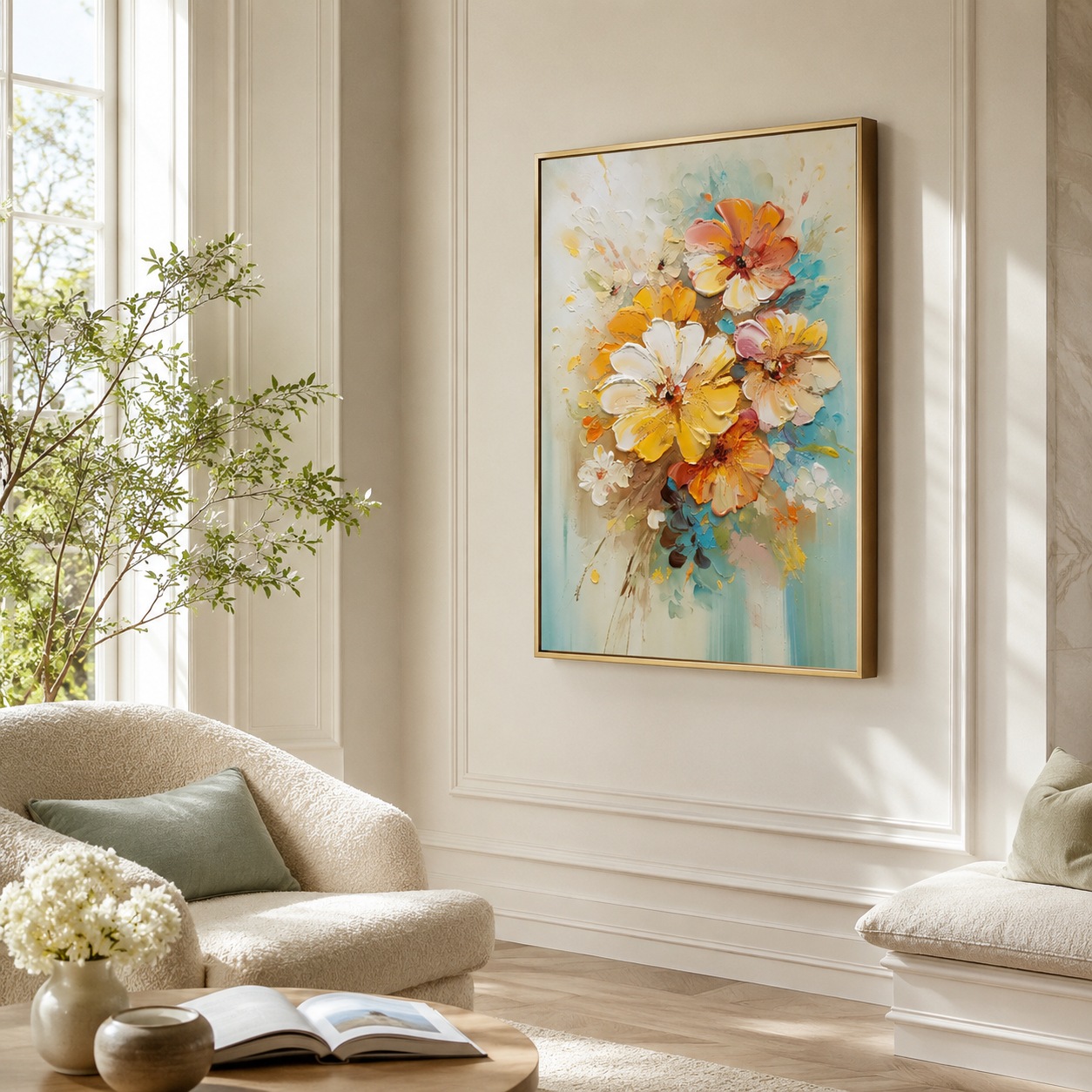 Pastel Floral Textured Painting #Kiss 63
