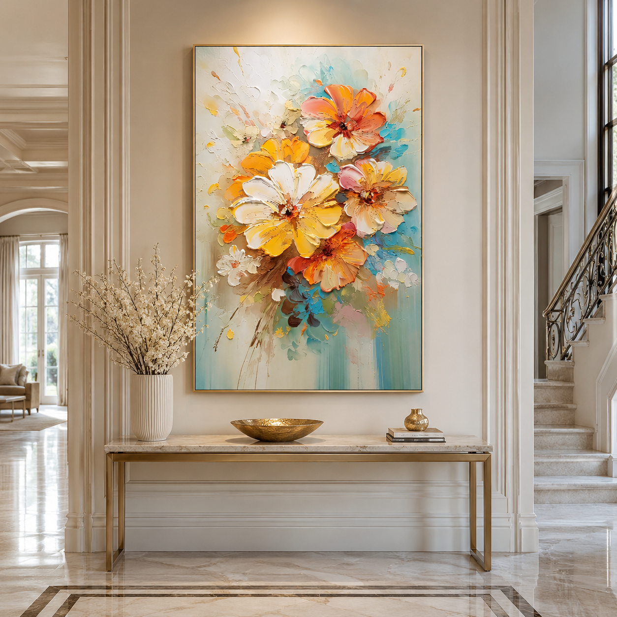 Pastel Floral Textured Painting #Kiss 63