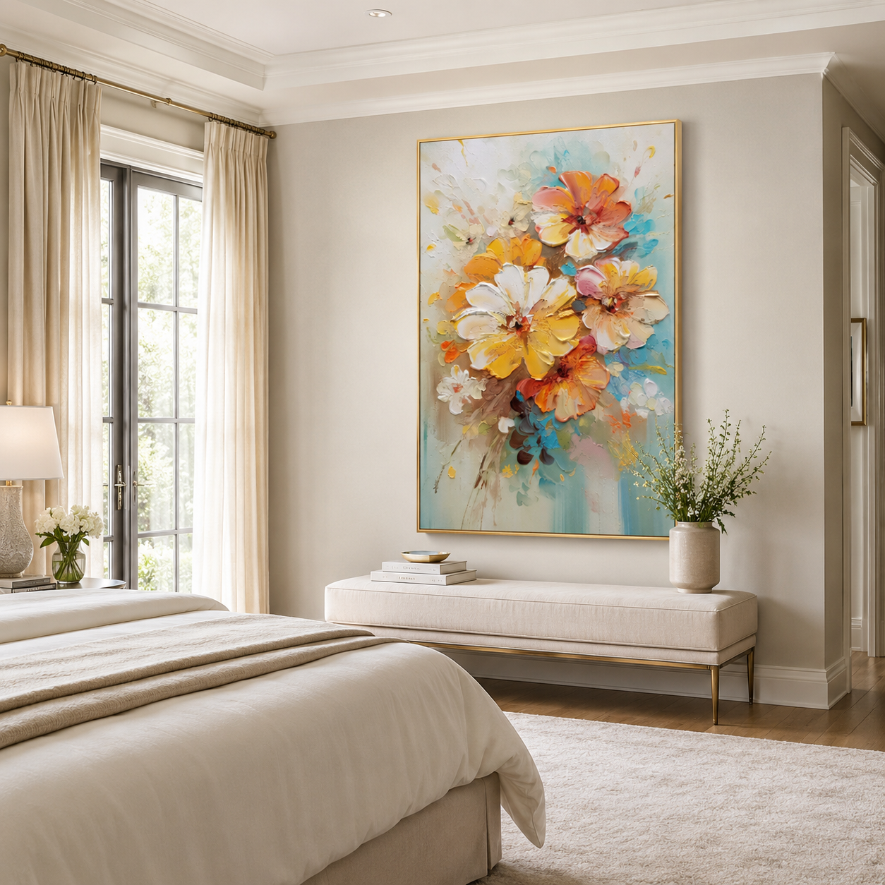 Pastel Floral Textured Painting #Kiss 63