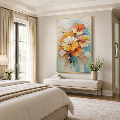 Pastel Floral Textured Painting #Kiss 63
