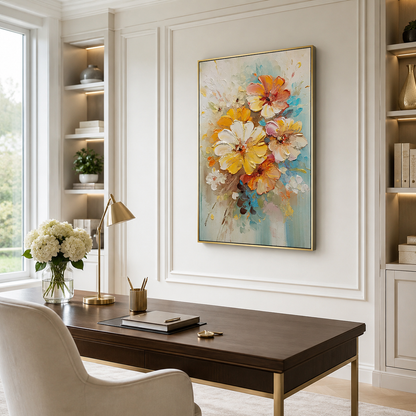 Pastel Floral Textured Painting #Kiss 63