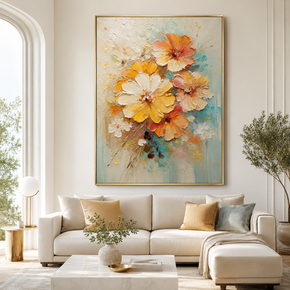 Pastel Floral Textured Painting #Kiss 63
