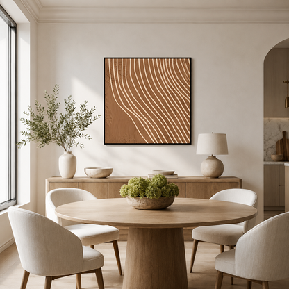 Wavy Line Abstract Textured Painting #Kiss 65
