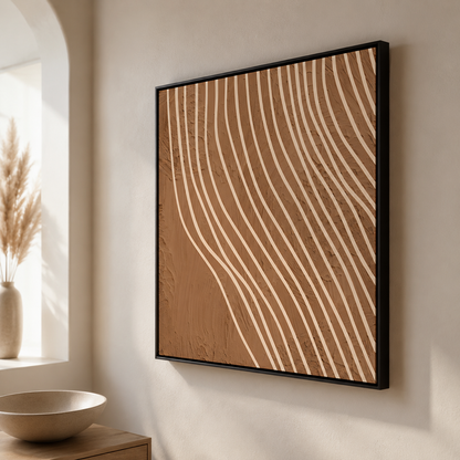 Wavy Line Abstract Textured Painting #Kiss 65