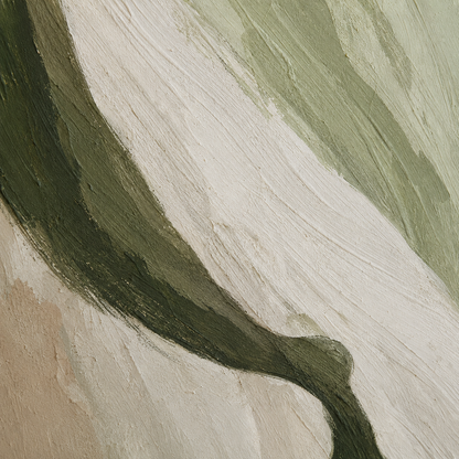 Sage Green Flow Textured Painting #Kiss 66
