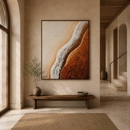 Terracotta Flow Textured Painting #Kiss 68