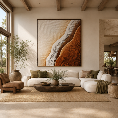 Terracotta Flow Textured Painting #Kiss 68