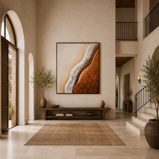 Terracotta Flow Textured Painting #Kiss 68