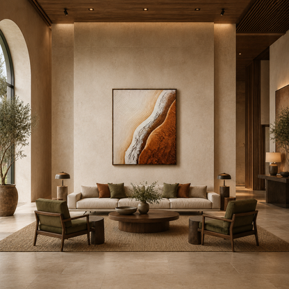 Terracotta Flow Textured Painting #Kiss 68