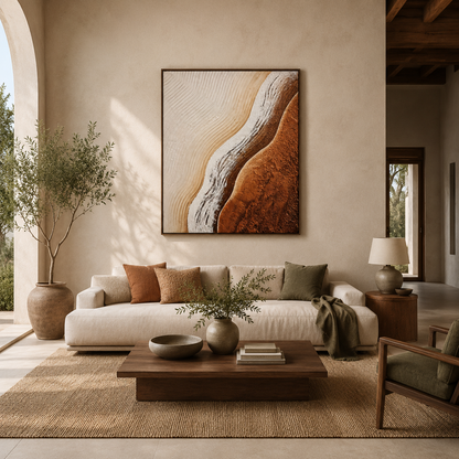 Terracotta Flow Textured Painting #Kiss 68