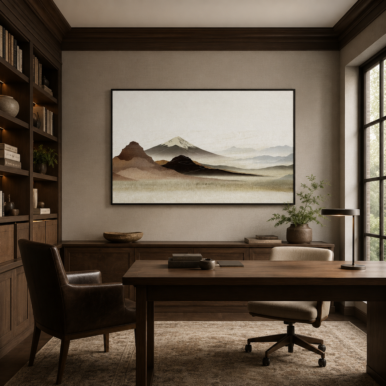 Minimalist Mountain Horizon Painting #Kiss 69