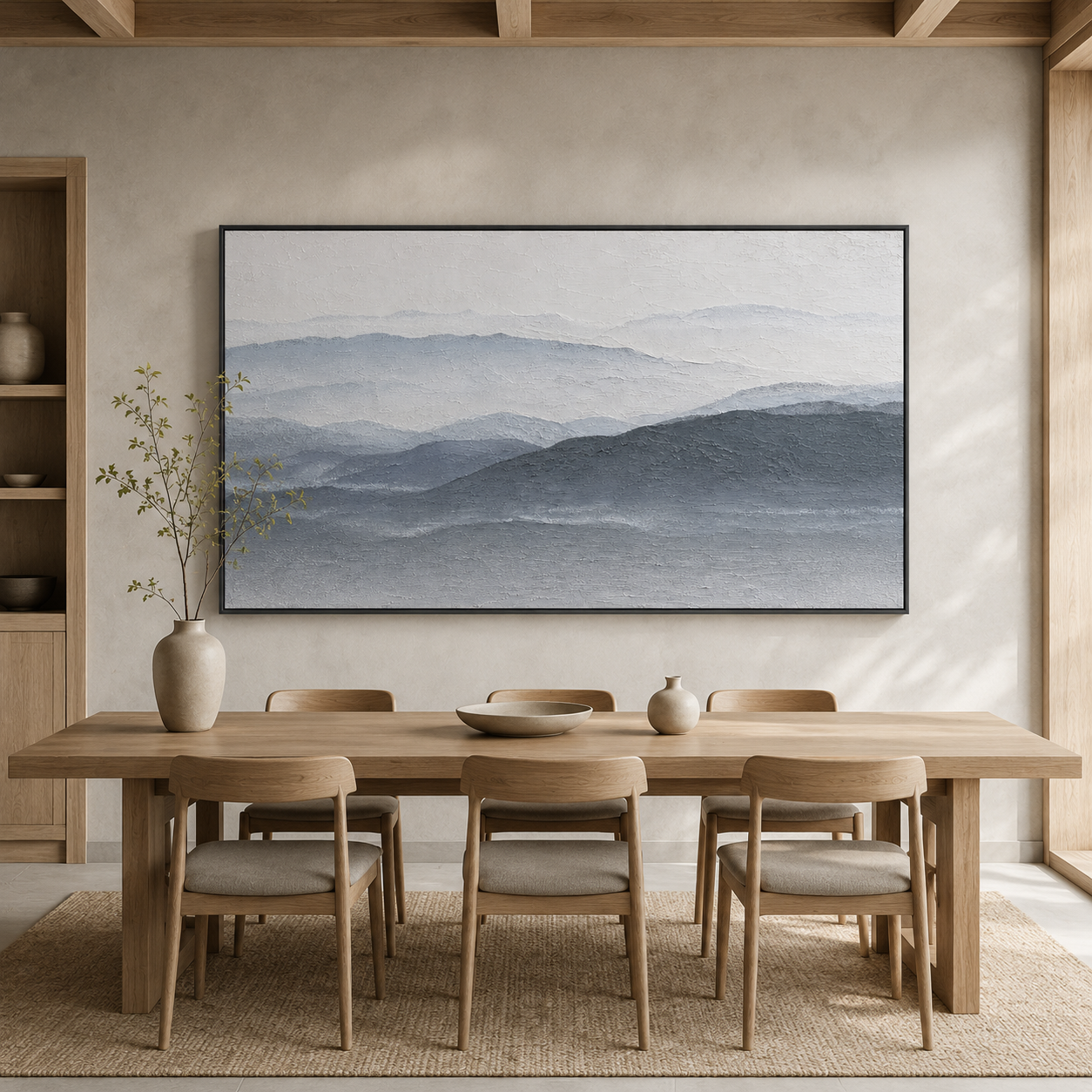 Misty Blue Mountain Painting #Kiss 70