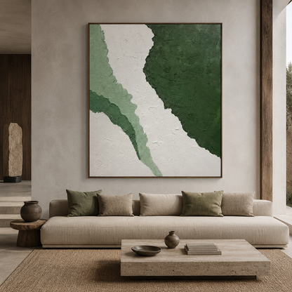 Green Abstract Textured Painting #Kiss 72