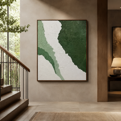 Green Abstract Textured Painting #Kiss 72