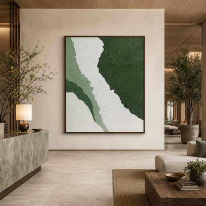Green Abstract Textured Painting #Kiss 72