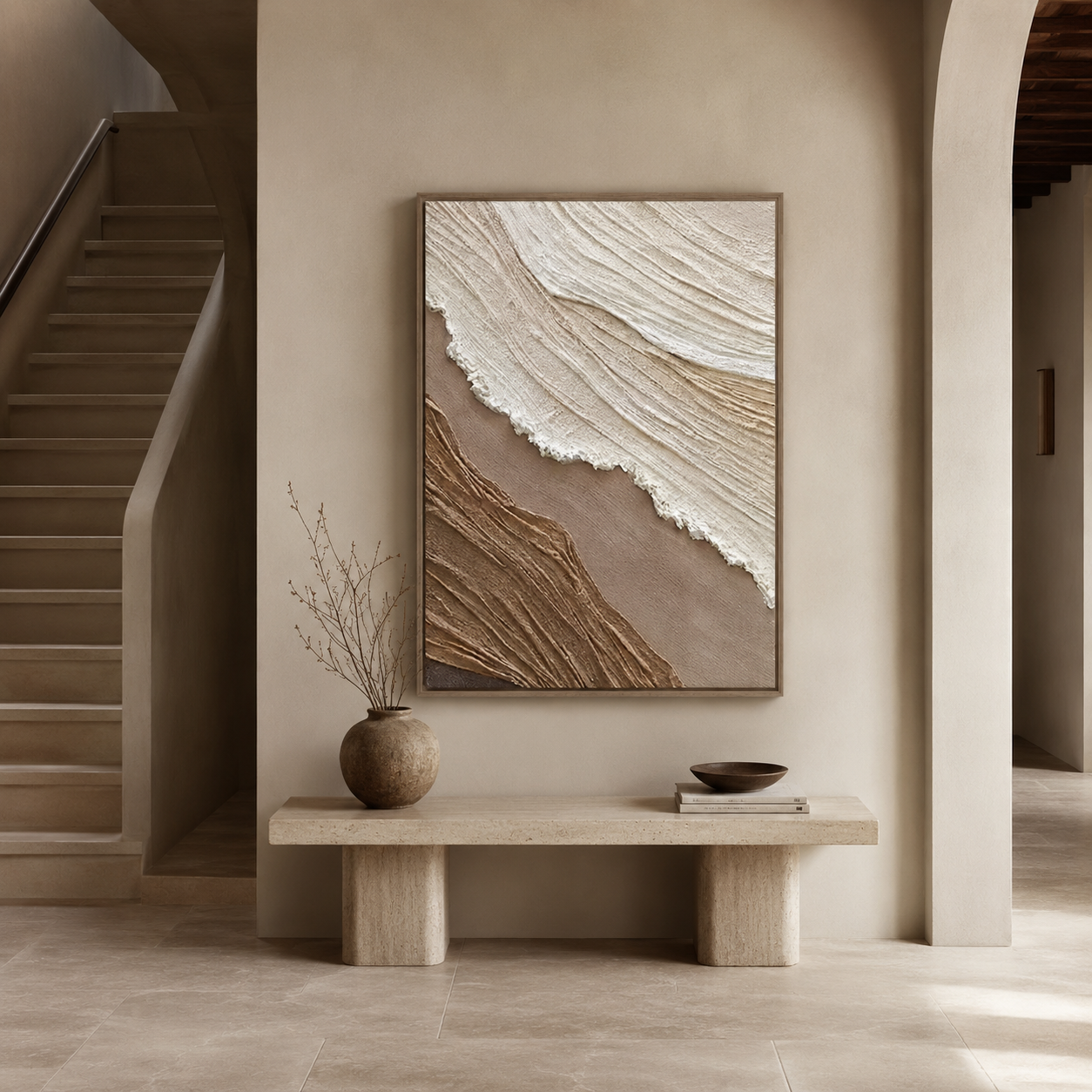 Earthtone Ridge Textured Painting #Kiss 74