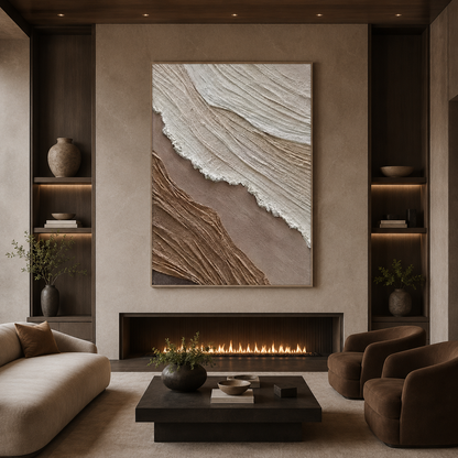 Earthtone Ridge Textured Painting #Kiss 74