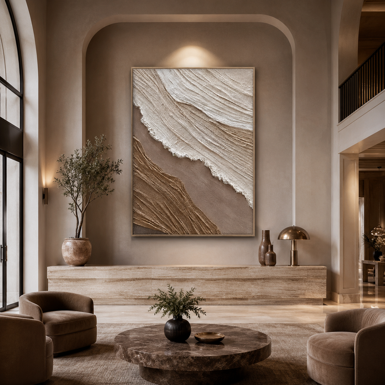 Earthtone Ridge Textured Painting #Kiss 74