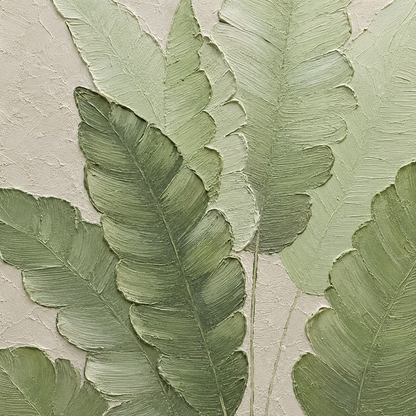 Green Botanical Relief Painting #Kiss 75