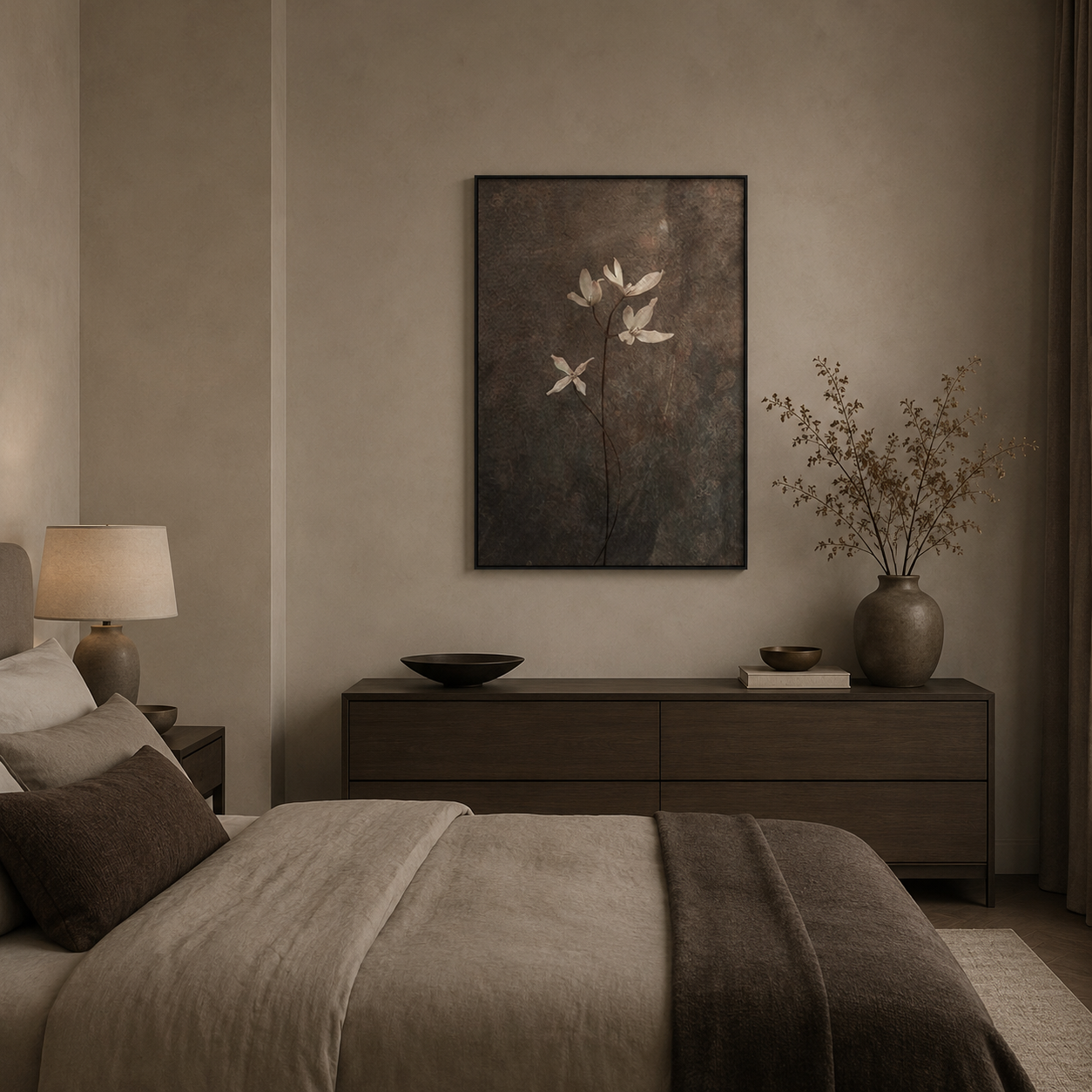 Quiet Blossom Wabi Sabi Painting #Kiss 79