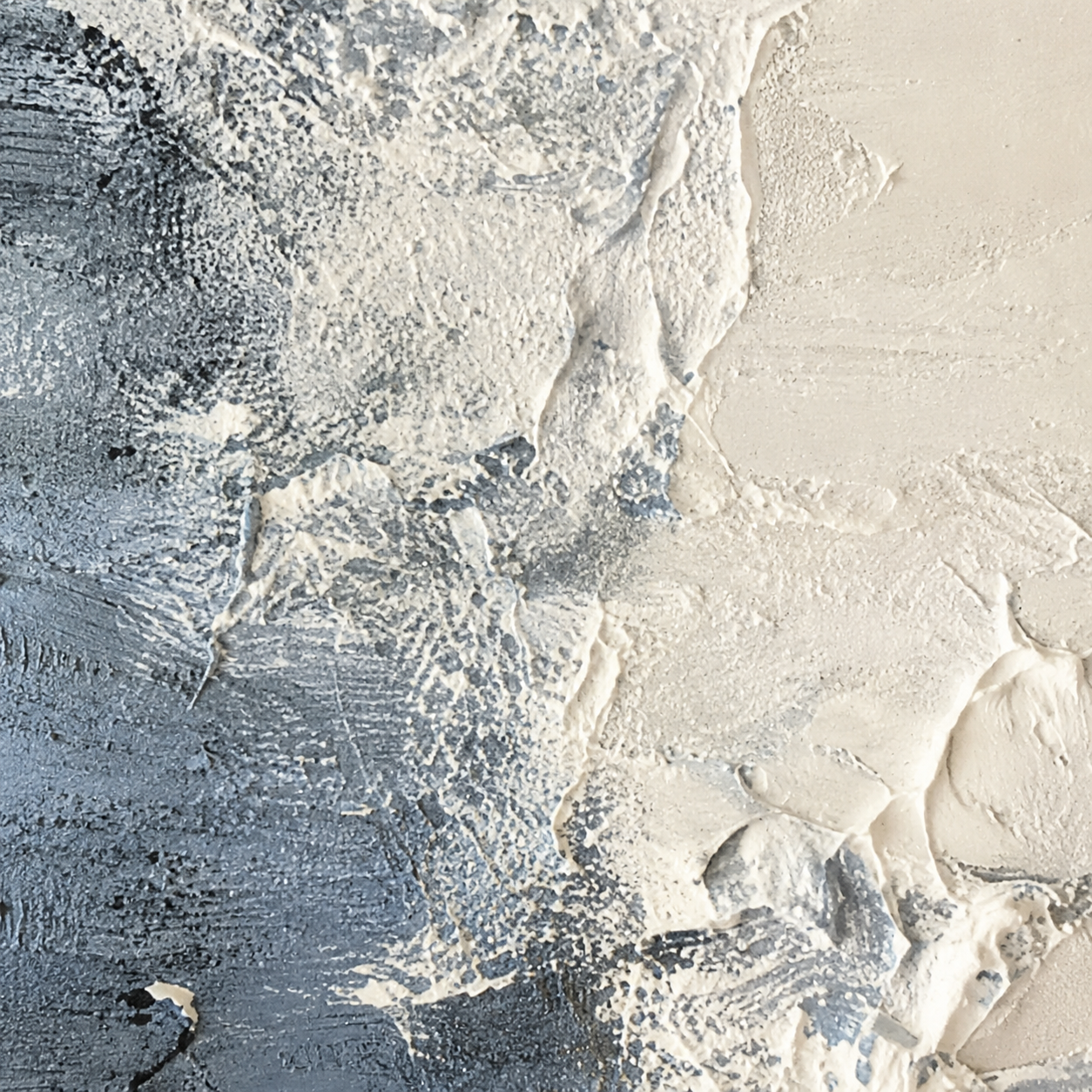 Blue Gray Abstract Textured Painting #Kiss 83