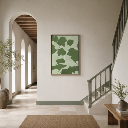 Green Botanical Leaf Painting #Kiss 90