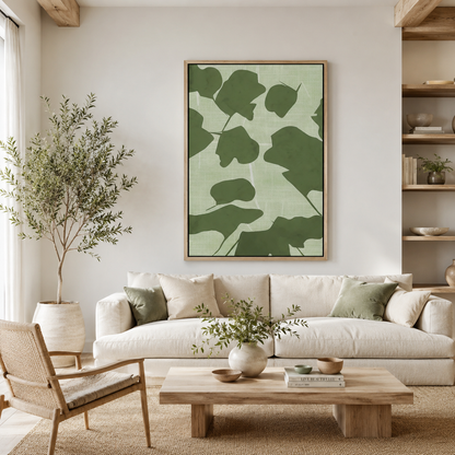 Green Botanical Leaf Painting #Kiss 90