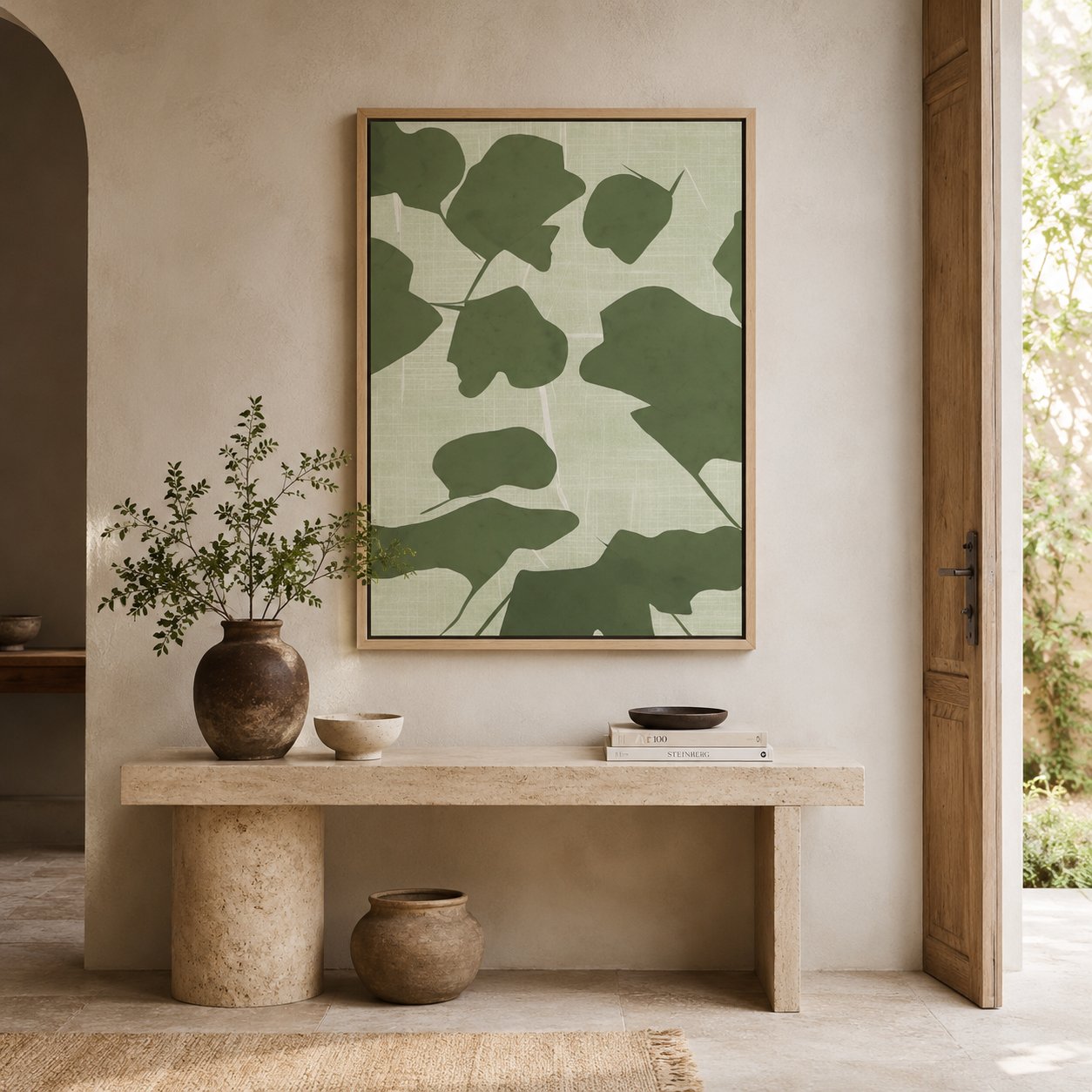 Green Botanical Leaf Painting #Kiss 90