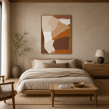 Terracotta Abstract Painting #Kiss 91