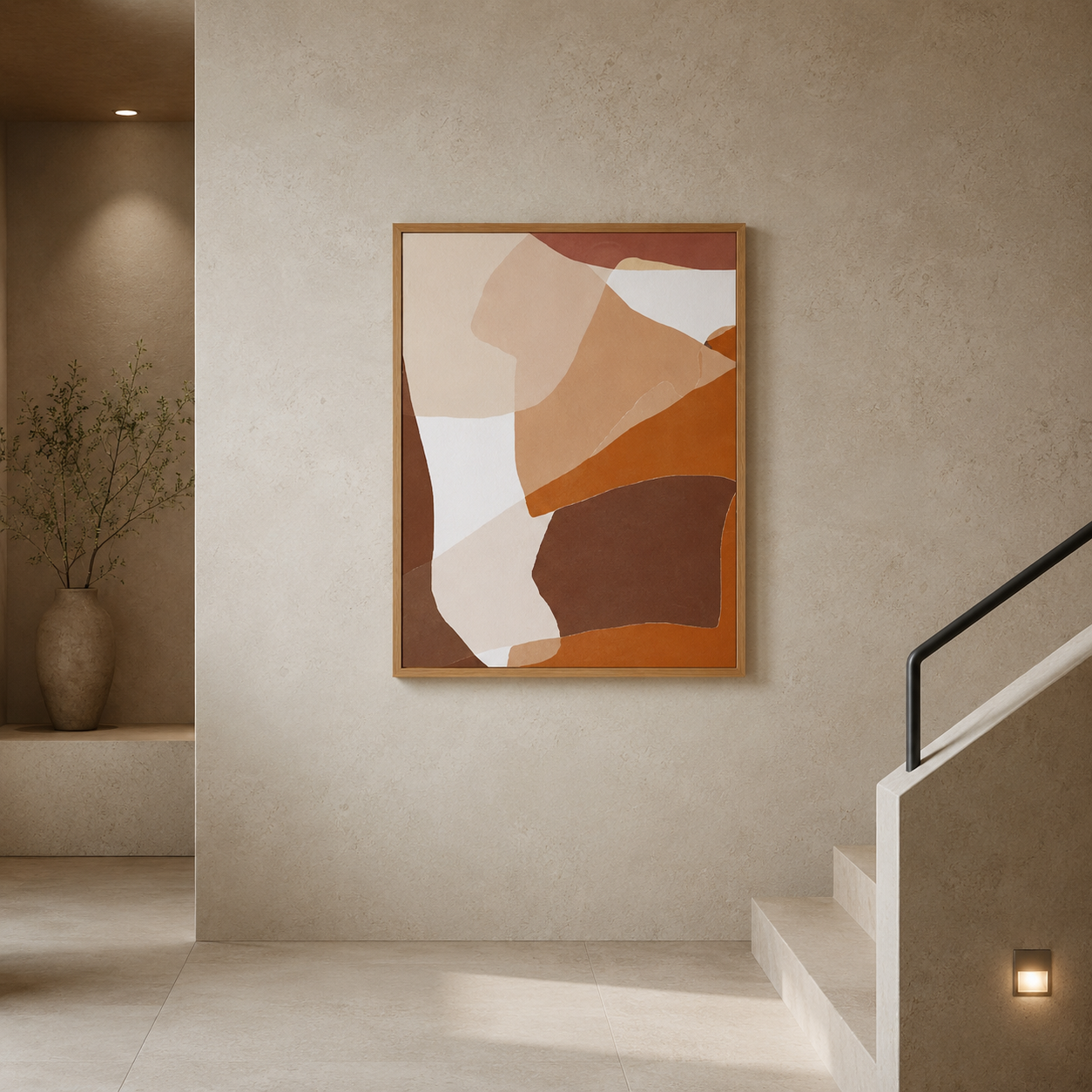 Terracotta Abstract Painting #Kiss 91