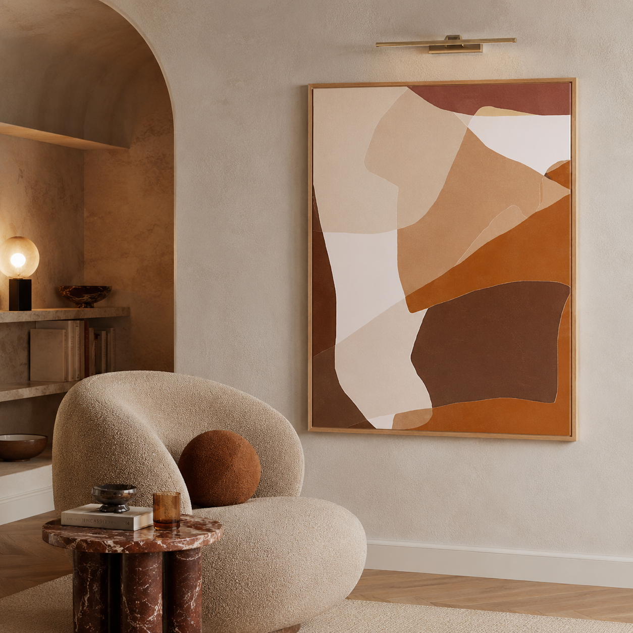 Terracotta Abstract Painting #Kiss 91