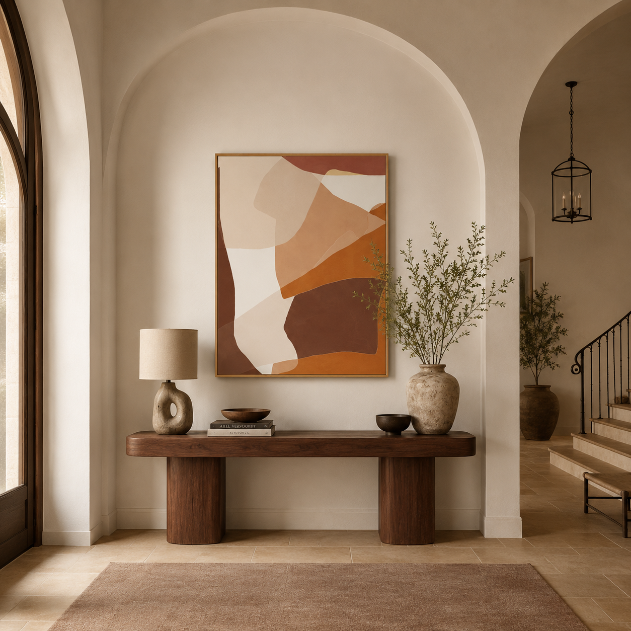 Terracotta Abstract Painting #Kiss 91