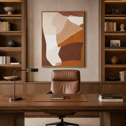 Terracotta Abstract Painting #Kiss 91