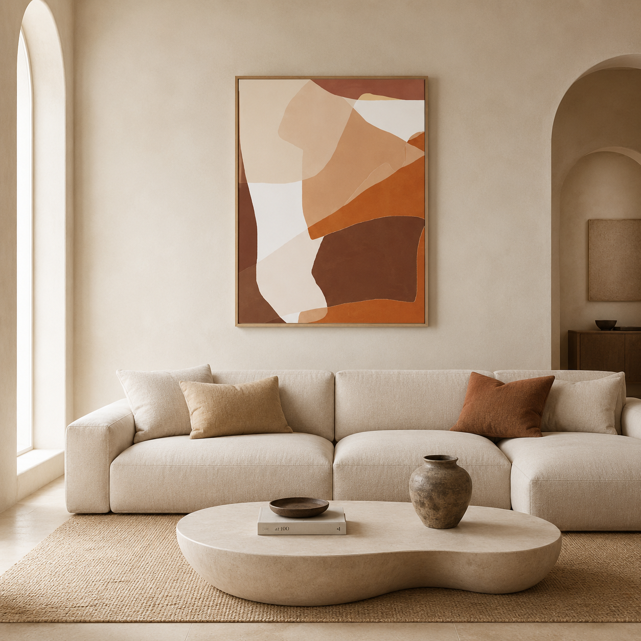 Terracotta Abstract Painting #Kiss 91
