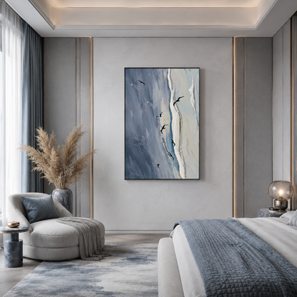 Coastal Bird Abstract Painting #Kiss 95