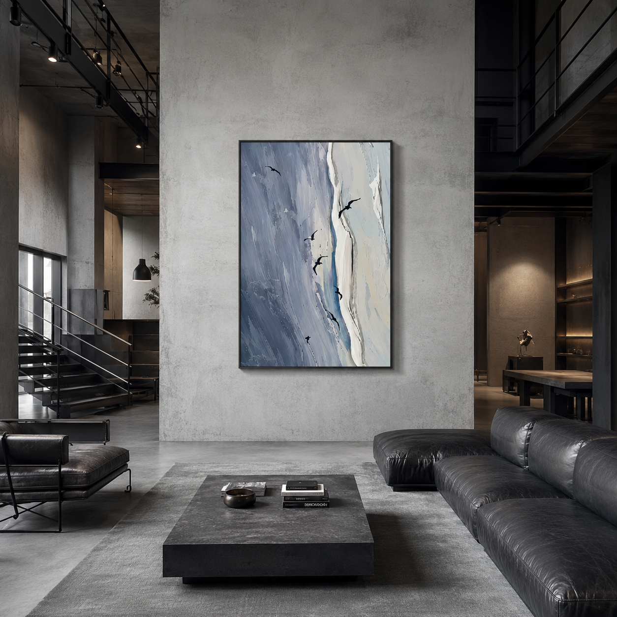 Coastal Bird Abstract Painting #Kiss 95