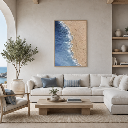 Textured Coastal Shore Painting #Kiss 96