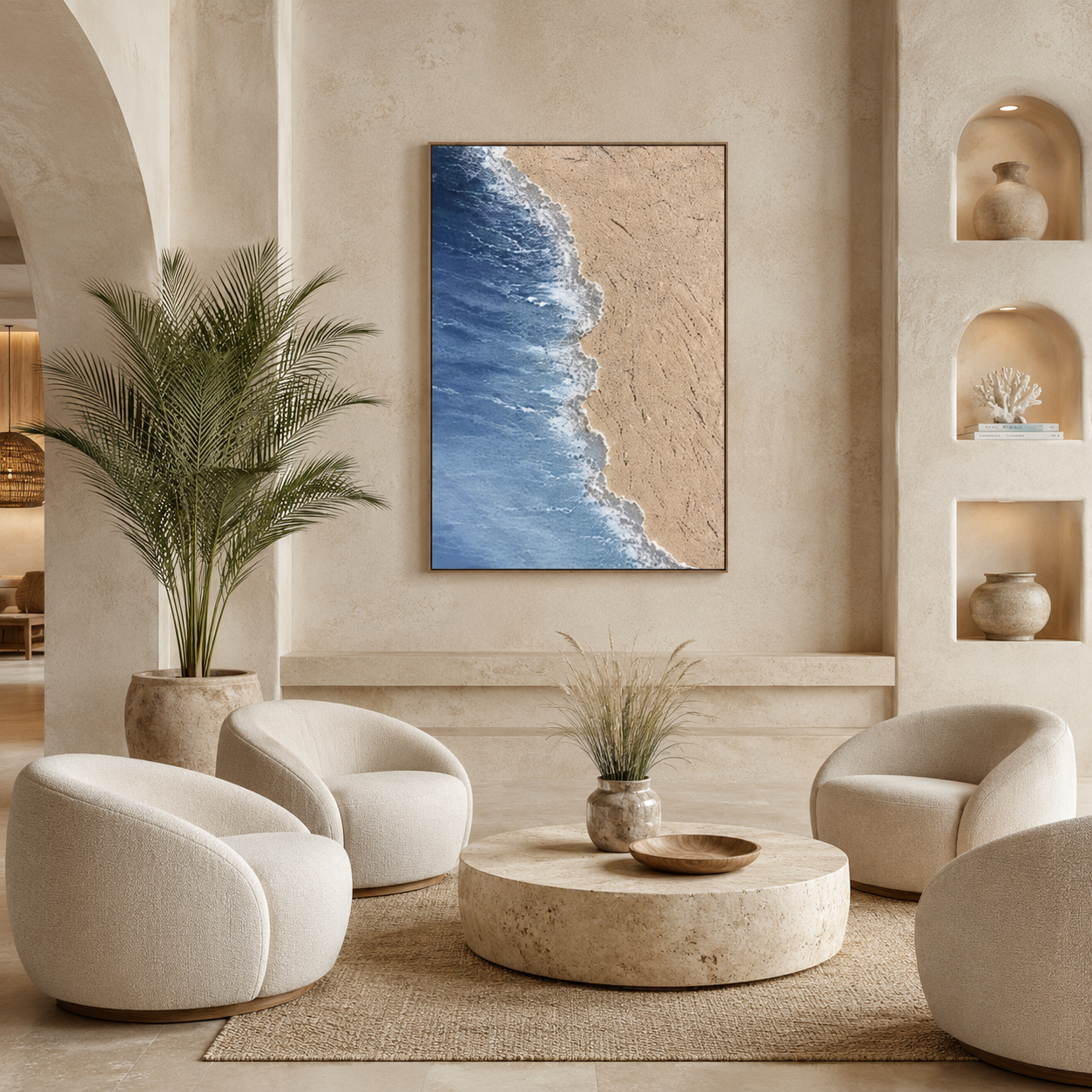 Textured Coastal Shore Painting #Kiss 96