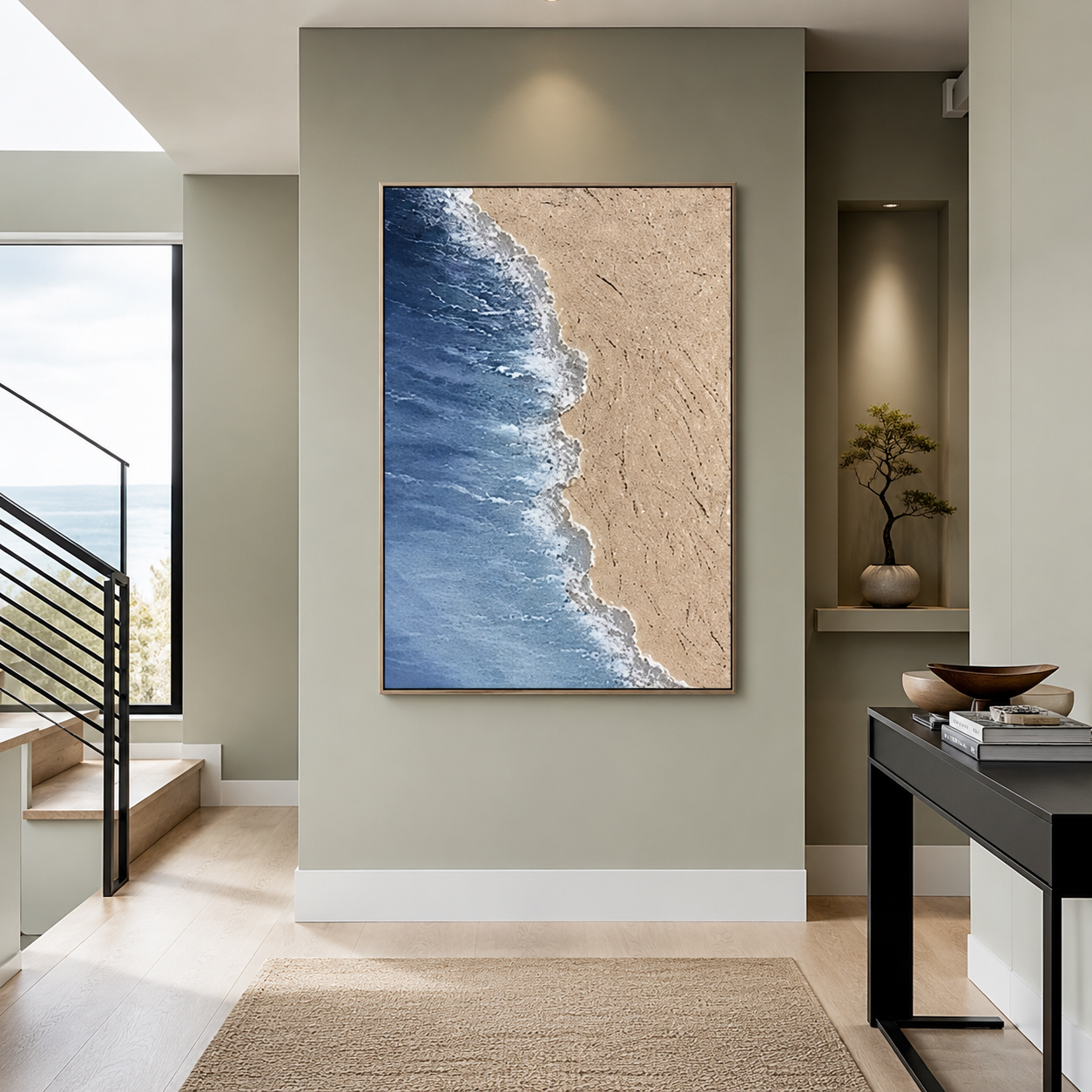 Textured Coastal Shore Painting #Kiss 96