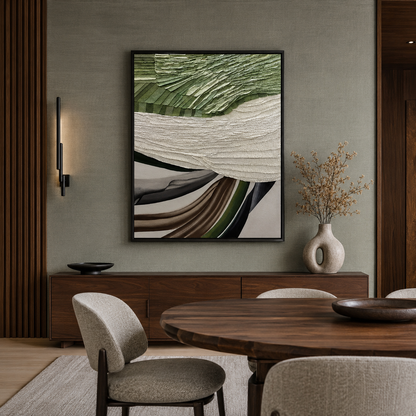 Green Earth Abstract Textured Painting #Kiss 99