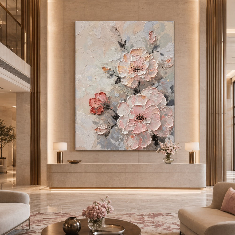 Blush Floral Texture Painting #Kiss 32