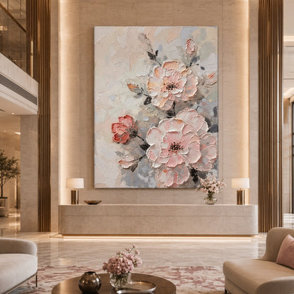 Blush Floral Texture Painting #Kiss 32