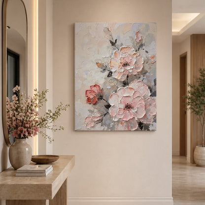 Blush Floral Texture Painting #Kiss 32